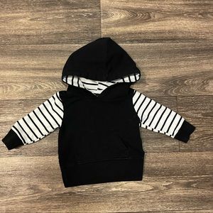 Little Bipsy Black and white striped hoodie